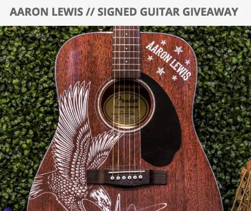 Aaron Lewis Signed Guitar Giveaway