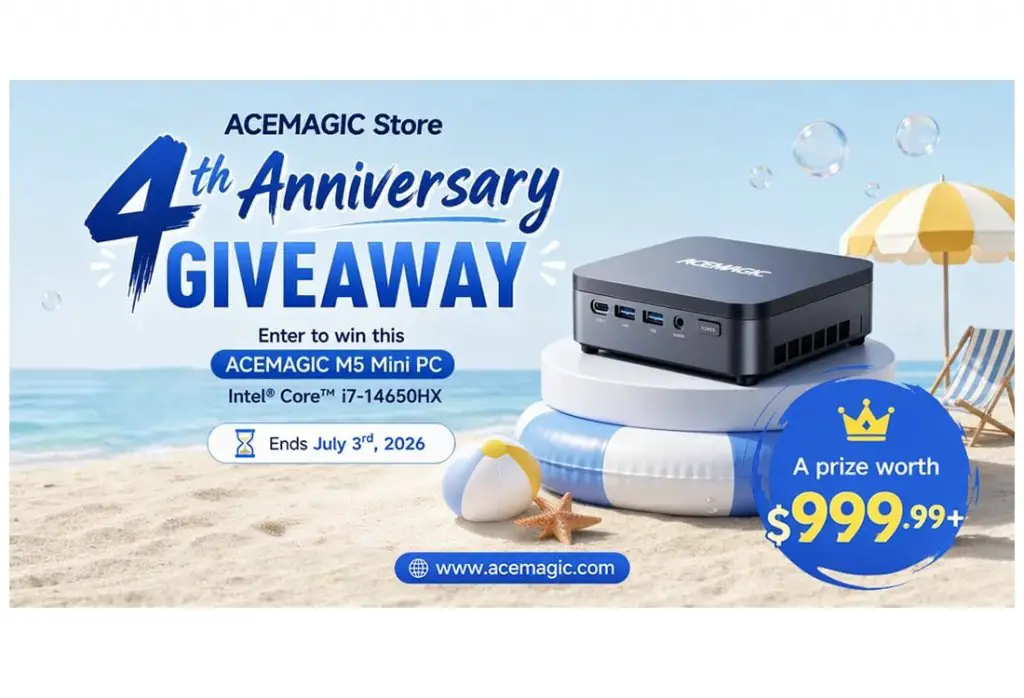 ACEMAGIC Store 4th Anniversary Giveaway - Win An M5 Mini PC