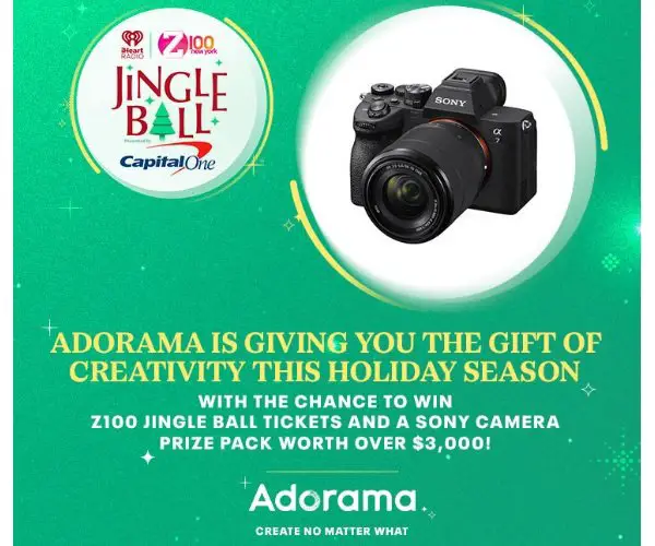 Adorama’s iHeartRadio Jingle Ball Sweepstakes - Win a Sony Camera, Tickets to NYC Jingle Ball & More