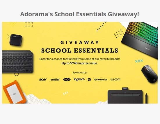 Adorama's School Essentials Giveaway - Win a Laptop, HP Printer and More!