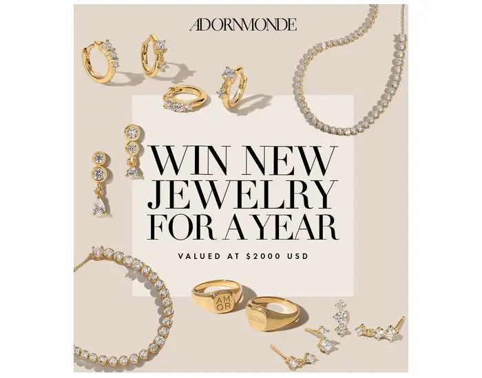 Adornmonde New Jewelry for a Year Giveaway - Win $2,000 Store Voucher