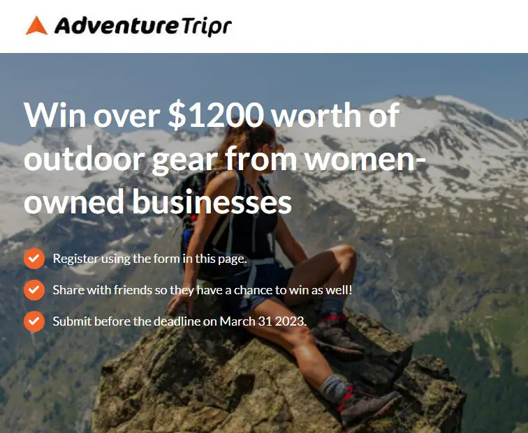 Adventure Tripr Giveaway – Win Over $1,200 In Outdoor Gear