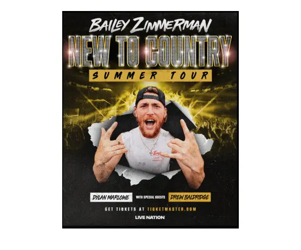 After Midnight With Granger Smith Bailey Zimmerman’s New to Country Summer Tour Flyaway Sweepstakes - Win A Trip For Two To See Bailey Zimmerman Live