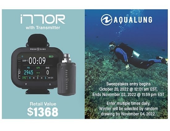 Aggressor Adventures Giveaway - Win an Aqualung Dive Computer and Transmitter