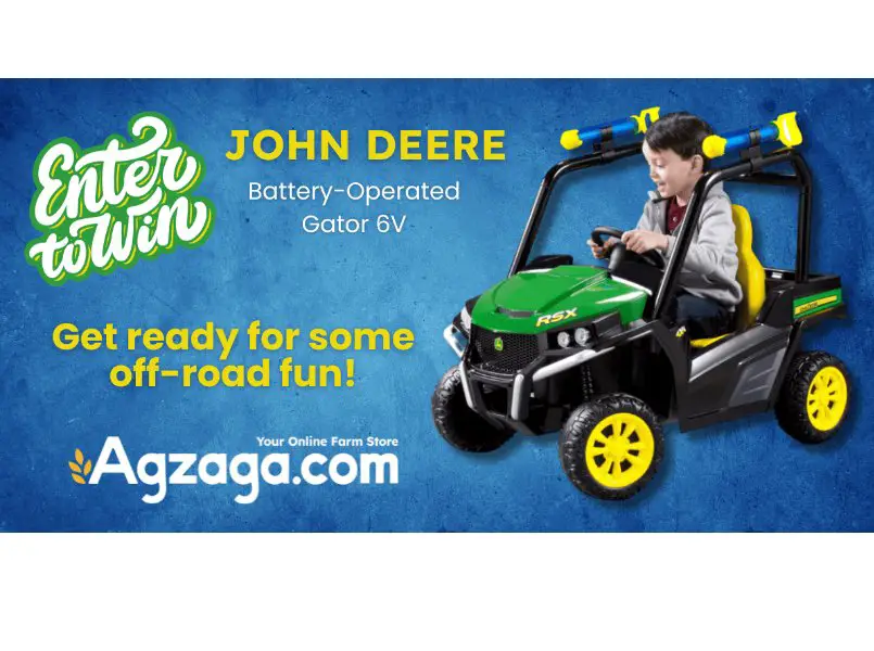 Agzaga Giveaway - Win A John Deere Battery-Operated Gator Toy Car