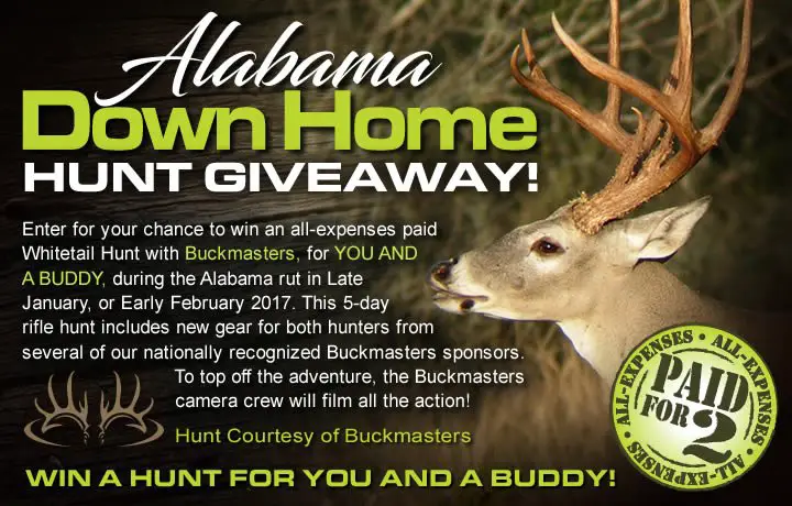 Alabama Down Home Hunt Giveaway Sweepstakes