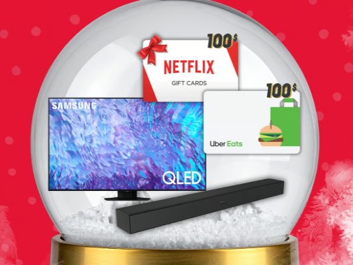 AlarMax Holiday Giveaway - Samsung Q80C TV, Soundbar, $100 Netflix Gift Card & More Up for Grabs