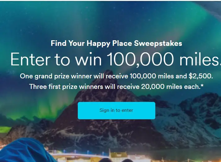 Alaska Airlines Find Your Happy Place Sweepstakes – Win $2,500 Cash & 100,000 Miles