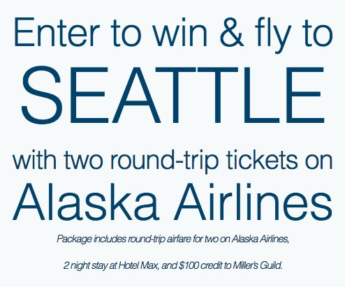 Alaska Airlines Seattle Giveaway!