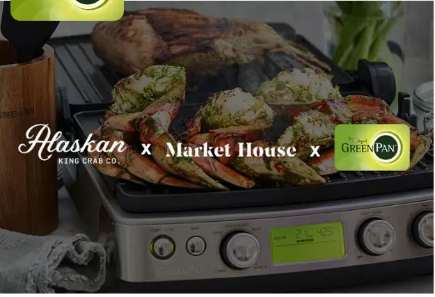 ALASKAN King Crab X Market House X GreenPan Sweepstakes – Win Premiere Multi-Grill, Griddle & Waffle Maker + More