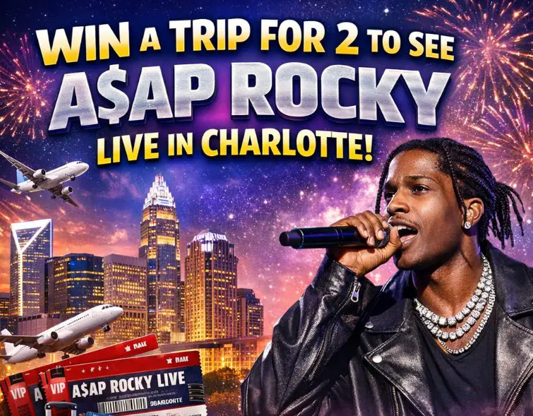 All Americans Vote “A$AP Rocky VIP Experience” Sweepstakes - Win a Trip for 2 to see  A$AP Rocky live in Charlotte.