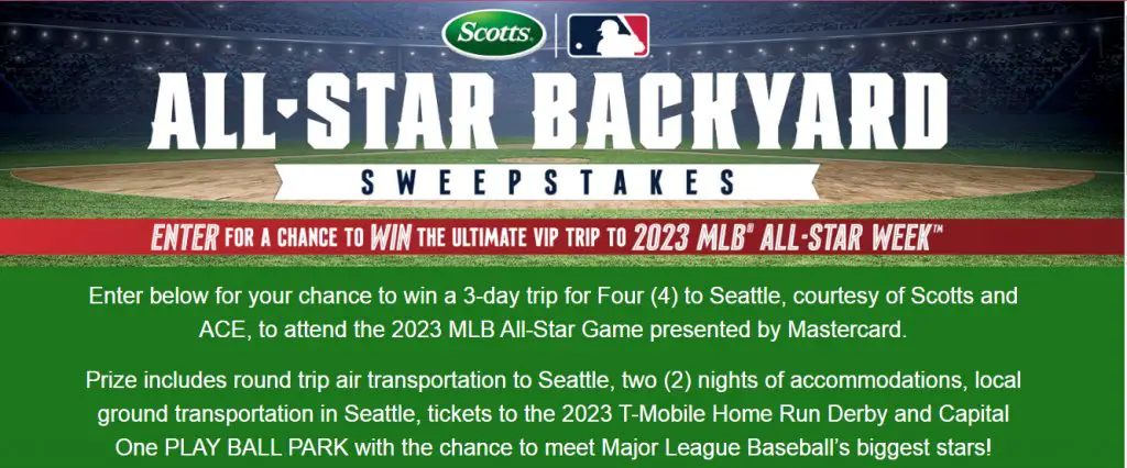 All-Star Backyard Sweepstakes - Win A Trip For 4 To Seattle For The 2023 MLB All-Star Game