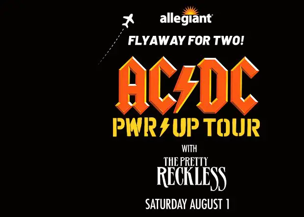 Allegiant Air ACDC Power Up Fan Flyaway Sweepstakes - Win a Trip for 2 to Vegas for an AC DC Concert