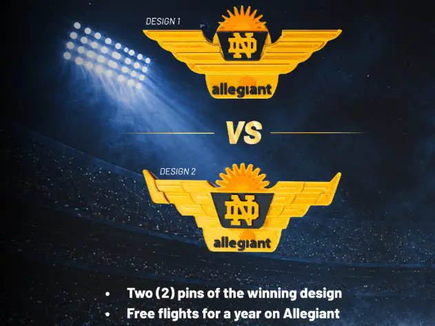 Allegiant Air Notre Dame Choose Your Wings Sweepstakes - Win $4,980 Allegiant Airlines Travel Voucher & More