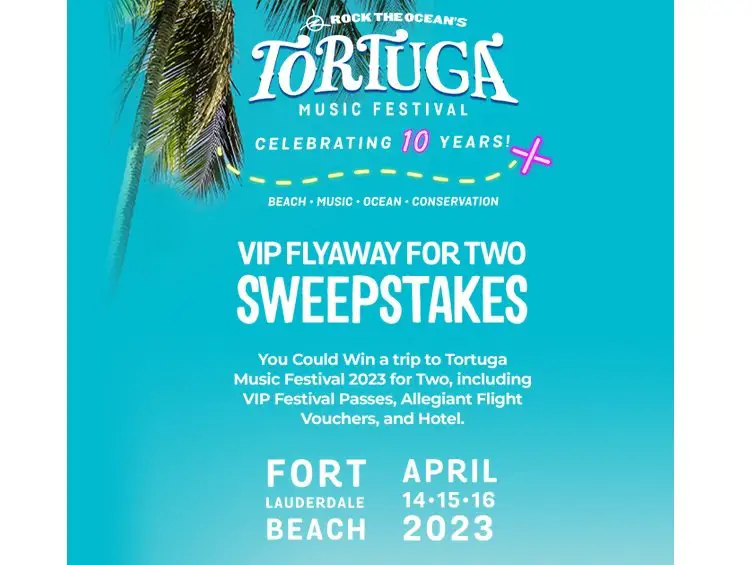 Allegiant Fort Lauderdale Festival Flyaway Sweepstakes - Win A Trip To The Rock the Ocean's Tortuga Music Festival + VIP Tickets