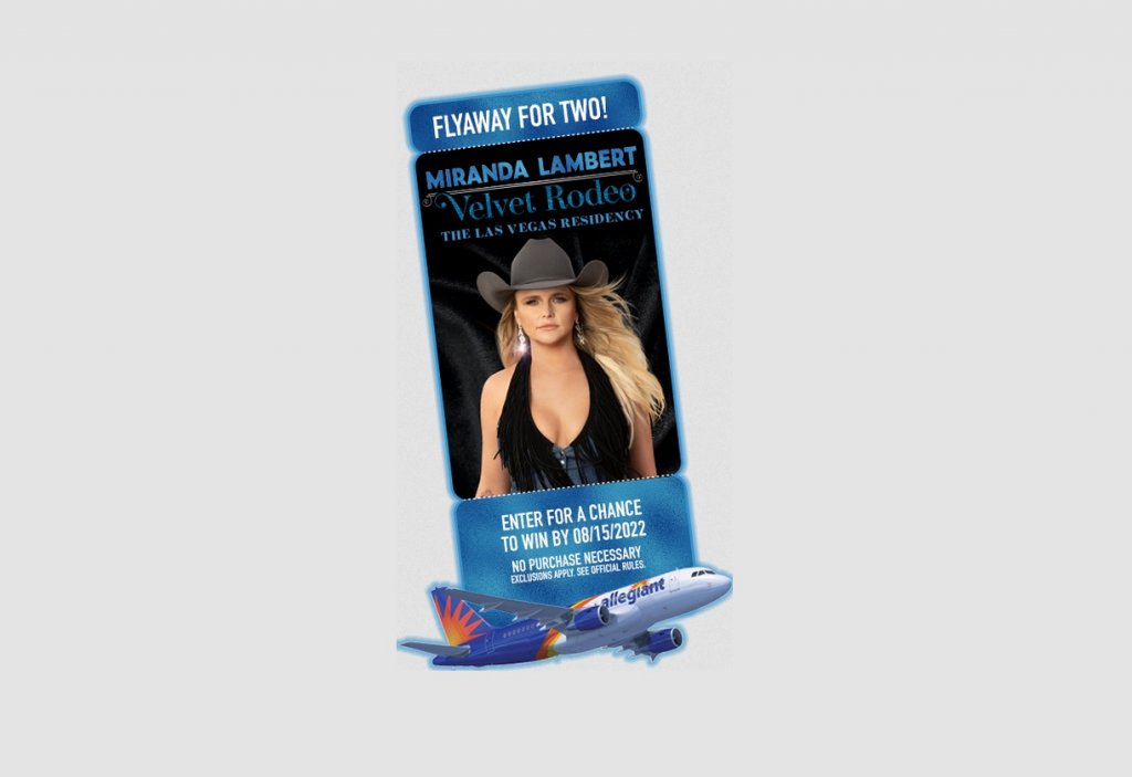 Allegiant Miranda Lambert Concert Sweepstakes - Win Concert Tickets, Travel Allowance and More!