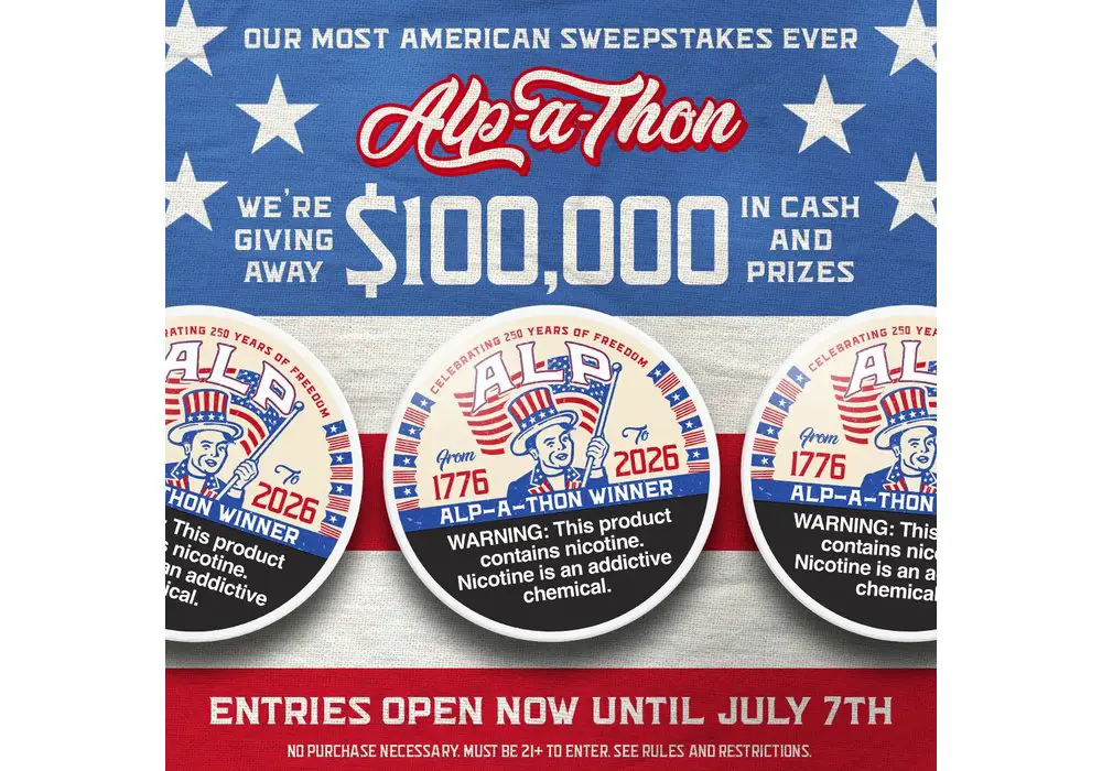 ALP July 4th Alp-a-thon Sweepstakes - Win Cash Or Store Credit Up TO $25,000