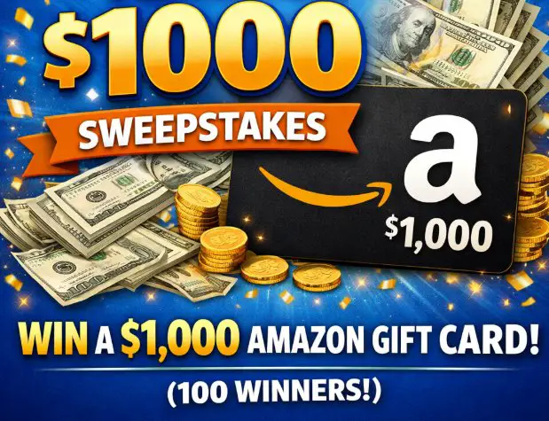 Amazon.com $1,000 Sweepstakes - Win a $1,000 Amazon Gift Card (100 Winners)