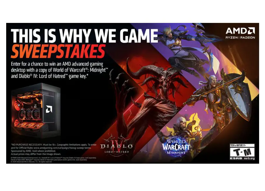 AMD Gaming This is Why We Game Sweepstakes - Win A Gaming PC & More