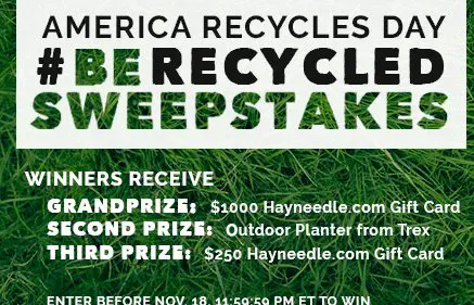 America Recycles Day Be Recycled Sweepstakes!