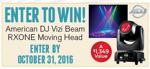 American DJ Vizi Beam RXONE Moving Head Light Giveaway!