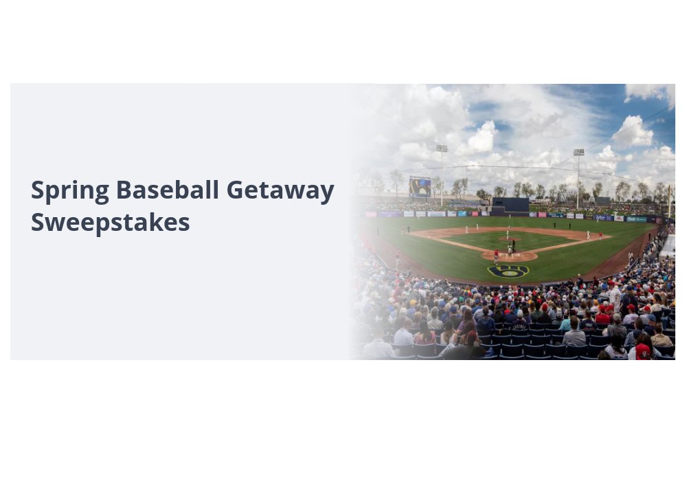 American Family Mutual Insurance Spring Baseball Getaway Sweepstakes - Win A Trip For 4 To The Brewers Spring Training Games