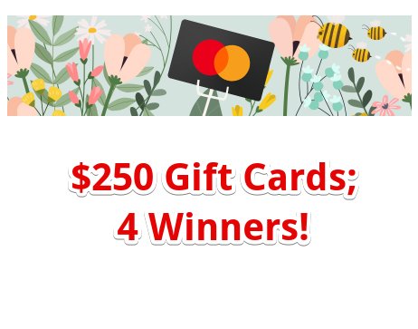 American Greetings Mothers & Fathers Day Gift Card Giveaway - Win a $250 Mastercard Gift Card (4 Winners)