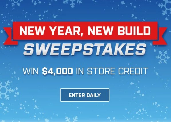 American Muscle New Year, New Build Sweepstakes - Win A $4,000 Car Parts Shopping Spree