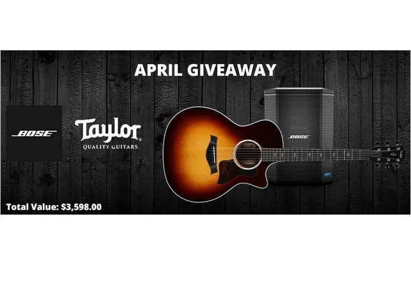 American Music Supply Taylor And Bose Acoustic Performer Giveaway - Win A Taylor Guitar And A Bose Compact PA System