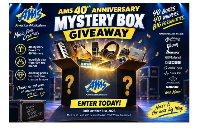 American Musical Surprise 40th Anniversary Mystery Box Giveaway - 40 Mystery Boxes Up For Grabs