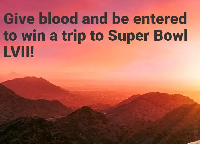 American Red Cross Super Bowl LVII Giveaway - Win A $6,000 Trip For 2 To Phoenix For The Super Bowl