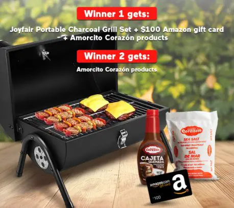 Amorcito Corazon USA Grill & Chill Giveaway - Win a Portable Charcoal Grill Set + $100 Amazon Gift Card