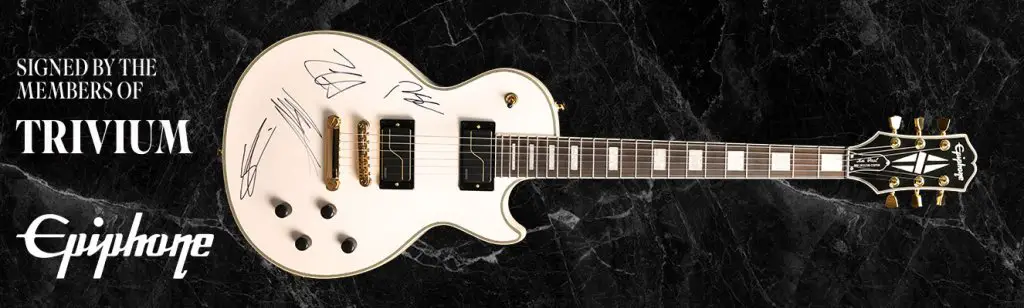 AMS August Giveaway - Win An Epiphone Matt Heafy Signature Les Paul Custom Origins Electric Guitar