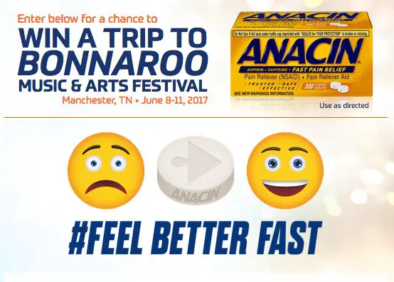 Anacin Bonnaroo VIP Sweepstakes