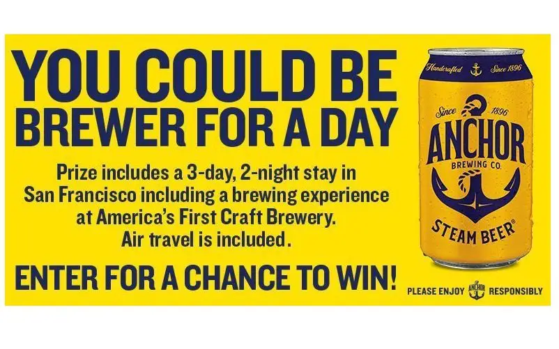 Anchor Brewing "Brewer for a Day" Sweepstakes - Win a Brewing Trip and More!