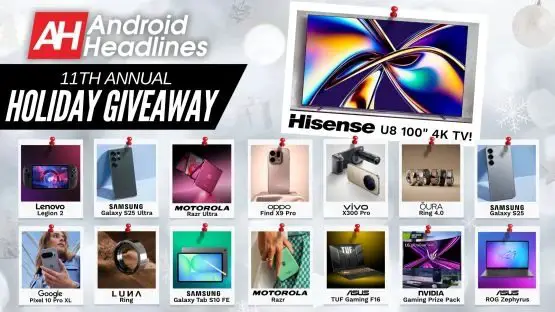 AndroidHeadlines 11th Annual Ultimate Holiday Tech Giveaway – Win A 100-inch 4K TV & More