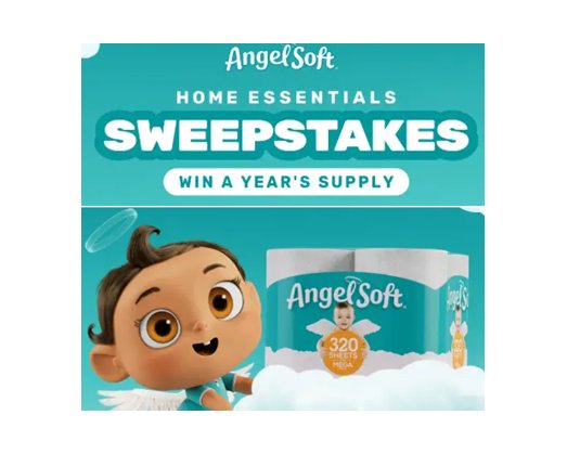 Angel Soft Home Essentials Sweepstakes - Win A 1-Year Supply Of Angel Soft Toilet Paper