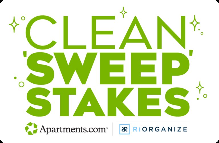 Apartments.com RíOrganize Clean “Sweep”Stakes - Win A Professional Organization & Cleaning Of Your Space