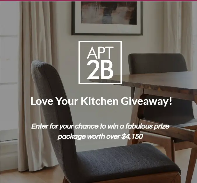 APT2B Love Your Kitchen Giveaway - Win A $4,150 Kitchen Package