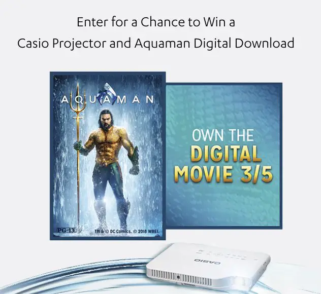Aquaman Casio Projector Giveaway