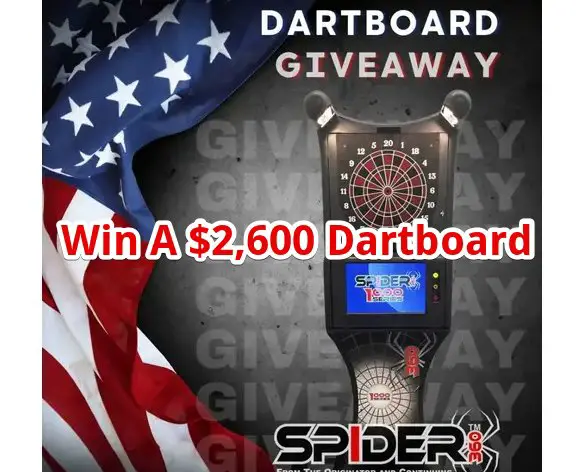 ARACHNID 360 Spider Dartboard Giveaway - Win A Spider 1000 Home Series Dartboard