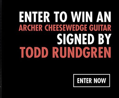 Archer Cheesewedge Guitar Signed By Todd Rundgren Sweepstakes