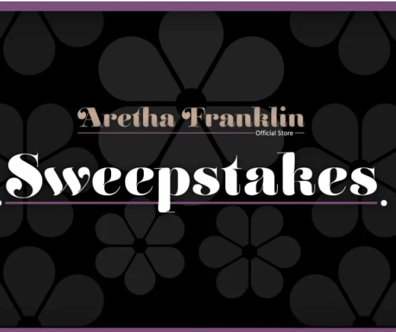 Aretha Franklin Official Store Shopping Spree Sweepstakes - $100, $50 & $25 Gift Cards Up For Grabs (3 Winners)