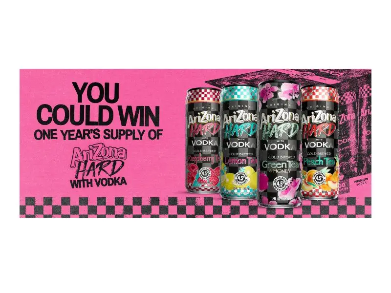 Arizona Hard Vodka Merchandise Sweepstakes - Win Merch Or A Year's Supply Of Arizona Hard Vodka