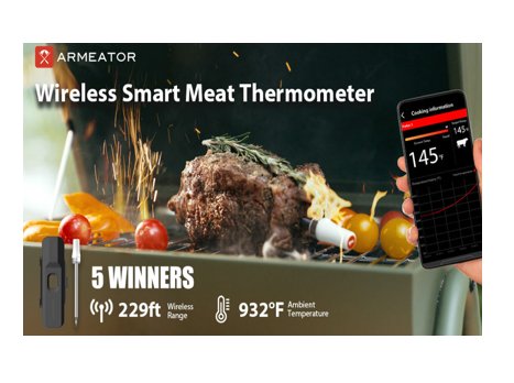 ARMEATOR Smart Wireless Meat Thermometer Giveaway - Win A Bluetooth Enabled Thermometer