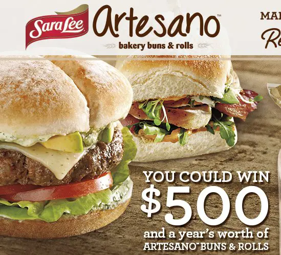 Artesano Bakery Buns and Rolls Sweepstakes
