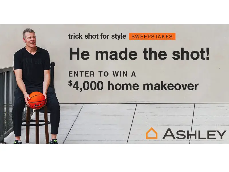 Ashley Furniture Trick Shot For Style Sweepstakes - Win $4,000 Ashley Store Credit