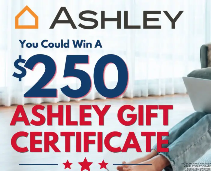 Ashley Spring Makeover Giveaway - 25 Winners; $250 Gift Cards