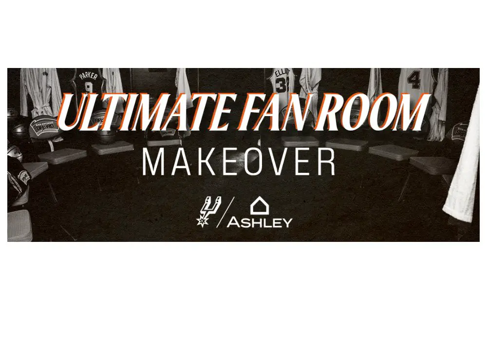 Ashley Spurs Sports Win A Fan Room Makeover - Win $2,000 Ashley Cash + $500 Spurs Memorabilia