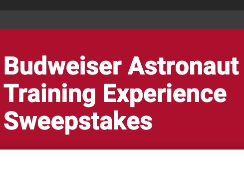 Astronaut Training Experience Sweepstakes